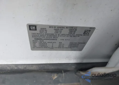 2017 GMC Acadia Sle-2 z USA, uszkodzony, nr VIN 1GKKNLLAXHZ250972